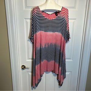 Lavanya Striped Cold Shoulder Tunic